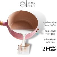 Chảo chống dính sâu lòng kiểu Nhật Bản,chảo lúa mạch sâu lòng chống dính đa năng chiên xào nấu có tay cầm gỗ cách nhiệt