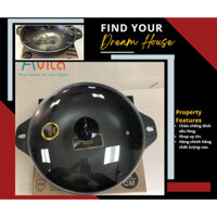 Chảo chống dính sâu lòng vân đá cao cấp, chảo đáy từ nắp kính đun xào chiên rán Bennix BN-32Terra - Hàng chính hãng