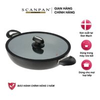 Chảo chống dính sâu lòng Scanpan IQ 32cm 64113200 đáy từ có nắp, sản xuất tại Đan Mạch, bảo hành chống dính 3 năm