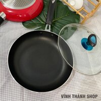 chảo chống dính Siêu Bền Có Nắp Đậy Đủ Size 24cm - 26cm Dùng Cho Mọi Loại Bếp VT160A