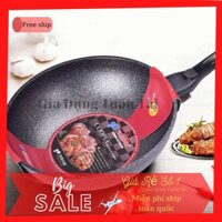 Chảo chống dính siêu bền đá sâu Coopia Hàn Quốc có nắp kính size 30cm