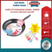 Chảo chống dính SUNHOUSE đáy từ SHM20 SHM24 SHM28 được tráng 3 lớp chống dính kích thước chảo lớn dẫn nhiệt nhanh