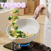 Chảo chống dính TAWJOG, có nắp Chảo chiên đá sạch dễ dàng, bền 20 / 24 / 28 / 30cm Steak Skillet Pancake Bếp điện từ Bếp Gas