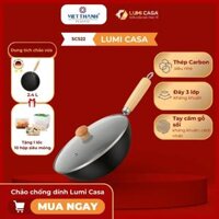 Chảo Chống Dính Thép Carbon Không Gỉ Lumicasa Csc22-24 Công Nghệ Đức – Siêu Bền Và Tiết Kiệm Năng Lượng