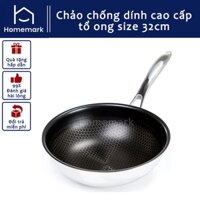 Chảo Chống Dính Tổ Ong Sâu Lòng 32cm, Chảo Chống Dính Dùng Trên Mọi Loại Bếp