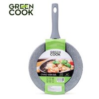 Chảo chống dính vân đá GREEN COOK 26cm, Chảo chống dính bếp từ cao cấp