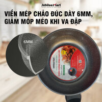 Chảo Chống Dính Vân Đá Jubilee Mart 22cm Cao Cấp, Chảo Đúc Đáy Từ dùng mọi loại bếp Tay cầm cách nhiệt, sử dụng bếp từ