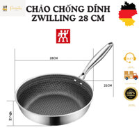 Chảo chống dính ZWILLING 28cm, chảo chống dính 28cm, chảo chống dính to, chảo rán, chảo kèm vung