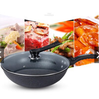 Chảo đá Hàn Quốc, chảo chống dính Cô Gái 32cm dùng được mọi loại bếp - Gia Dụng Giá Rẻ