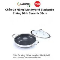 Chảo Đa Năng iMat Hybrid Blackcube Chống Dính Ceramic Lòng Đen 32cm