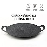 Chảo đá nướng chống dính Hàn Quốc, dùng cho bếp từ và bếp gas