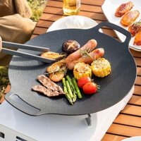 Chảo đá nướng chống dính Teppanyaki Hàn Quốc, dùng cho bếp từ và bếp gas, size 29, 33, 38 và 41cm