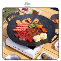 Chảo đá nướng không dầu hàn quốc Size 34cm chảo nướng đa năng chống dính chống gỉ cao cấp