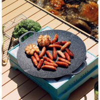 Chảo Đá Nướng Không Dầu Hàn Quốc Size 34cm, Chảo Nướng Đa Năng Chống Dính Chống Gỉ Cao Cấp GB Store