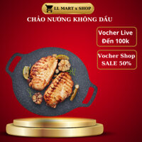 Chảo Đá Nướng Không Dầu Hàn Quốc Size 34cm, Chảo Nướng Đa Năng Chống Dính Chống Gỉ Cao Cấp Tiện Lợi
