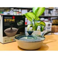 Chảo Đá Stone 7 Lớp Cao Cấp 24,26,28,30cm LCA6243D, LCA6263D, LCA6283D, LCA6303D cam kết hàng chính hãng - 28cm xào nấu - Vân đá