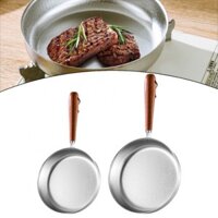 Chảo đáy phẳng bằng thép không gỉ, Chảo chiên nhỏ, Chảo họa tiết bông tuyết mới