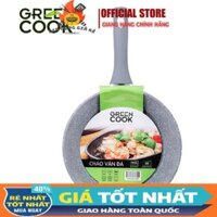 Chảo đáy từ vân đá chống dính GREEN COOK 20-22-24-26-28-30 cm tay cầm chịu nhiệt - Hàng chính hãng greencook