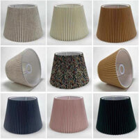 Chao đèn đầu giường xếp nếp, chao đèn vải thủ công, đèn tường tròn, đèn bàn, đèn sàn, vỏ vải loại phổ thông ZMZN