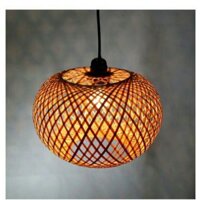 Chao đèn mây tre 1 lớp tròn