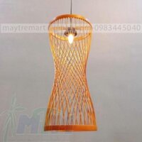 Chao đèn mây tre đan dáng lọ ho xoắn