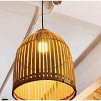 Chao đen mây tre đan hình khum nơm chao đèn thả trần trang trí
