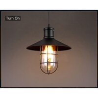 CHAO ĐÈN THẢ GIỎ SẮT LỒNG KÍNH