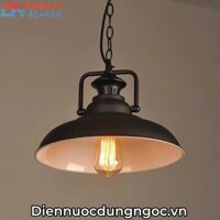 CHAO ĐÈN THẢ QUÁN CAFE - NHÀ HÀNG - QUÁN BAR CÓ XÍCH - BÓNG LED BULB - ĐUI ĐÈN E27 *1 - MODEL : 014 - 320 mm