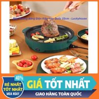 Chảo điện chống dính mini,Chảo Nướng Thịt Bbq Bằng Điện Đường Kính 22 cm kiểu dáng Hàn Quốc