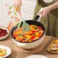 Chảo điện đa năng công suất lớn chiên nấu đa năng nồi chống dính gia dụng chảo lẩu điện cực mạnh