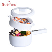 Chảo Điện Đa Năng/ Nồi Lẩu Mini 2 Tầng, Có Giá Hấp Chế Biến Đa Dạng Món Xào, Chiên, Canh, Nồi Nấu Mì bảo hành 12 tháng
