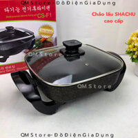 Chảo điện đa năng Shachu CS-F1 chuẩn cao cấp , Bếp lẩu nướng điện dùng nấu canh xào hấp QM Store