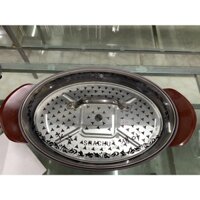 Chảo điện Shachu Hàn Quốc,nồi lẩu 2 ngăn,chảo áp suất điện đa năng rán nướng lẩu 3in1 tặng xửng hấp