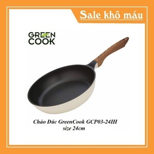 Chảo đúc chống dính ceramic đáy từ Green Cook GCP03-24IH - 24cm