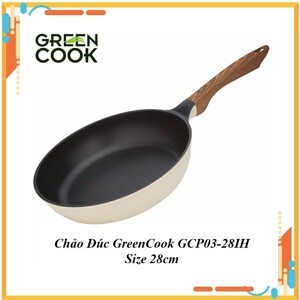 Chảo đúc chống dính ceramic đáy từ Green Cook GCP03-28IH - 28cm