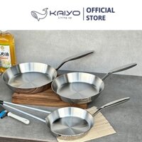 Chảo đúc inox KIP - 3789 3 lớp đáy liền Tri-Ply Kaiyo size 24cm