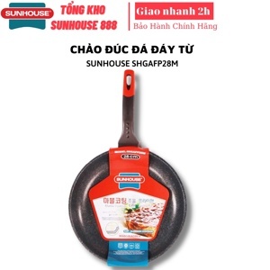 Chảo đúc siêu bền đá đáy từ Sunhouse SHGAFP28M 28cm