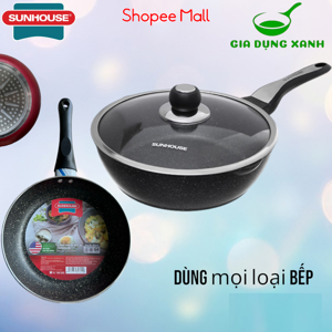 Chảo đúc siêu bền đá sâu đáy từ Sunhouse SHG1228MBA