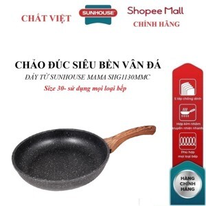 Chảo đúc Sunhouse Mama SHG1130MMC - vân đá, đáy từ