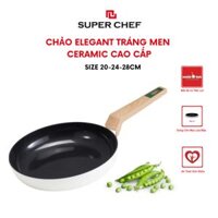 Chảo Elegant Tráng Men Đáy Từ Chống Dính Super Chef Thiết Kế Cao Cấp