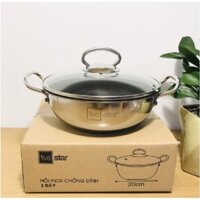Chảo Fivestar 3 đáy chống dính size 20cm
