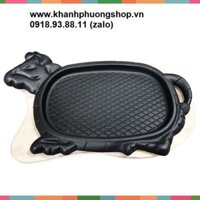chảo gang bò bít tết - chảo gang bò né