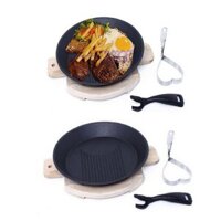 chảo gang bò né - chảo gang bò bít tết