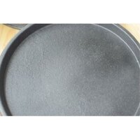 Chảo gang đen kèm đế gỗ dùng bò né nướng thịt chiên cơm.