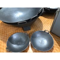 Chảo gang đen size 35-60cm siêu bền, chống dính tự nhiên, chảo quân đội (cỡ nhỏ)