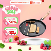 Chảo Gang Làm Bánh Chống Dính, Chảo Gang Bánh Xèo, Chảo Rán Chống Dính Size 26cm Dùng Được Bếp Từ