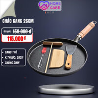 Chảo Gang Làm Bánh Chống Dính, Chảo Gang Bánh Xèo, Chảo Rán Chống Dính Size 26cm Dùng Được Bếp Từ