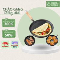 Chảo Gang Làm Bánh Chống Dính, Chảo Đổ Bánh Xèo, Chảo Rán Chống Dính Size 20/26cm Dùng Cho Mọi Loại Bếp