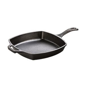Chảo gang Lodge - 26cm, hình vuông đáy bằng