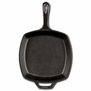 Chảo gang Lodge - 26cm, hình vuông đáy bằng